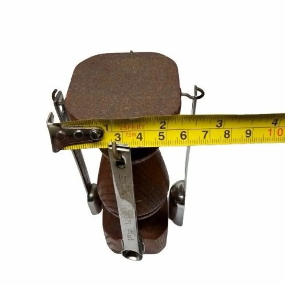 Vintage Wood Measuring Spoon Tree Stand Caddy Spoon Holder Handmade Signed